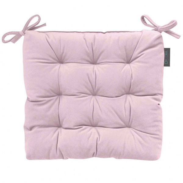 Подушка на стілець Velour 40х40 см пудра Decora textile