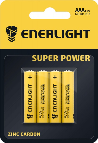 Батарейки Enerlight Super Power AAA (R03, 286) 4 шт. (80030104) 