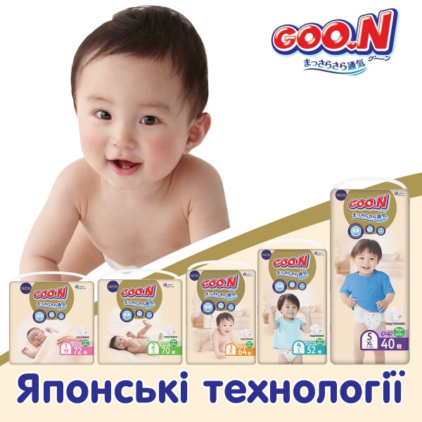 Подгузники Goon Premium Soft 4-8 кг 2(S) 18 шт.