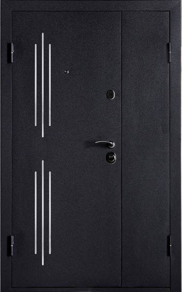 Дверь входная Двері БЦ Драгобрат мрамор черный муар 1200x2050 мм правая