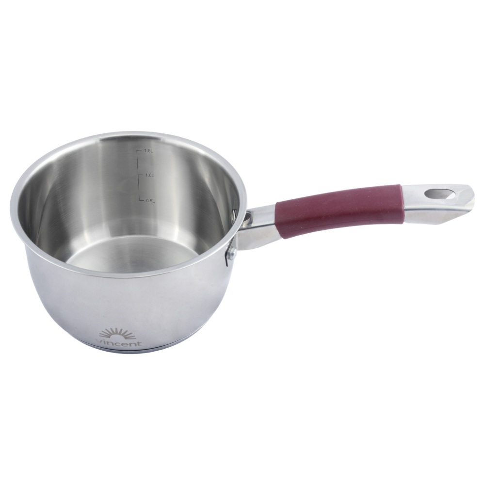 Ківш з кришкою Vincent 16 см 1,6 л VC-3187-16s