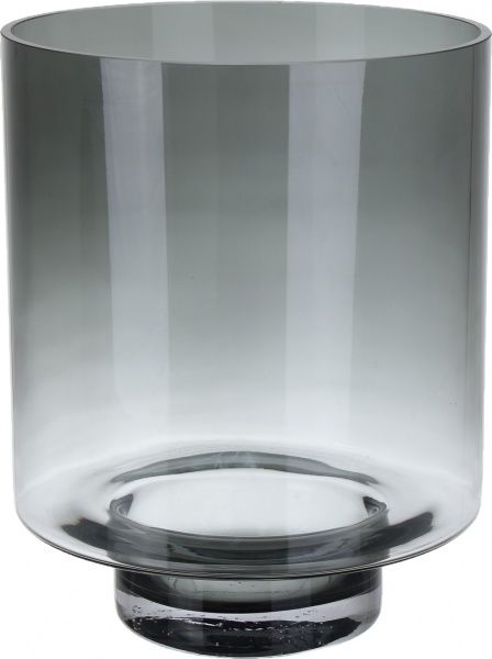 Ваза стеклянная серая 27-484B 35х27.5 см Wrzesniak Glassworks