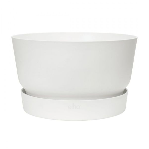 Вазон пластиковый Elho Greenville Bowl 33 см круглый 11,6 л белый (332266) 