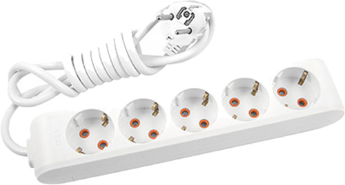 Удлинитель Viko 16 А 230 В с заземлением 5 гн. белый 5 м 90114505