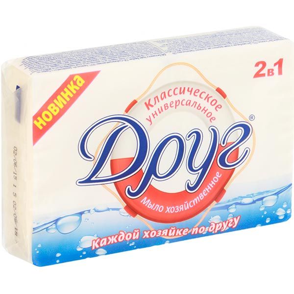 Хозяйственное мыло Друг классическое универсальное 115 г 2 шт./уп.