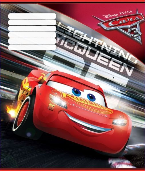 Тетрадь школьная Тачки 12 листов косая Мицар+