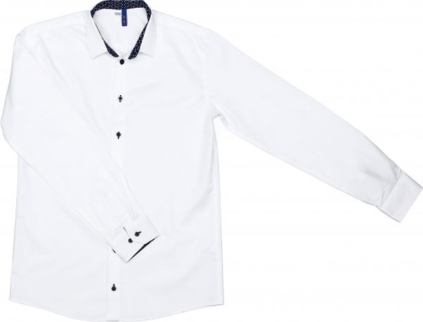 Рубашка р.158 белый с синим 1129/322 