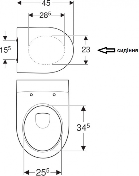 Унитаз подвесной Geberit iCon Rimfree 500.784.01.1 с сидением Soft Close