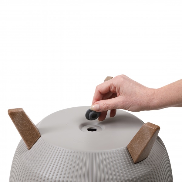 Вазон пластиковий Ламела Рома Еко 29х23 см круглий 10 л лате джампер 