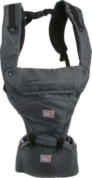 Эрго-рюкзак Хипсит 6 в 1 Love & Carry серый с черным Хіпсіт 