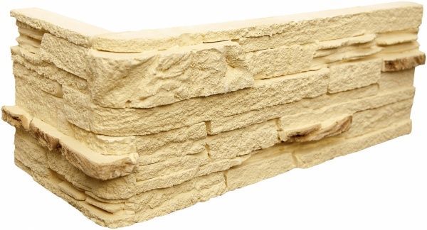 Плитка гипсовая уголок Живой камень Европа 20 1,2 пог.м 