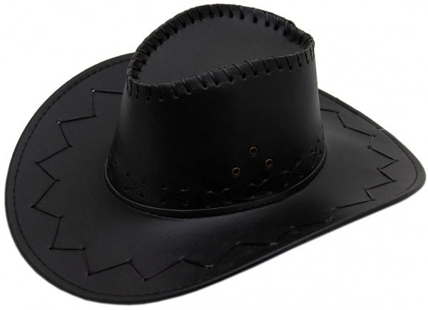 Карнавальная шляпа кожаный р-р 58-60 черный