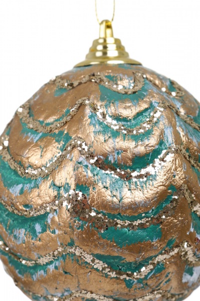 Шар новогодний SD019-41B d 100 мм бирюзовый