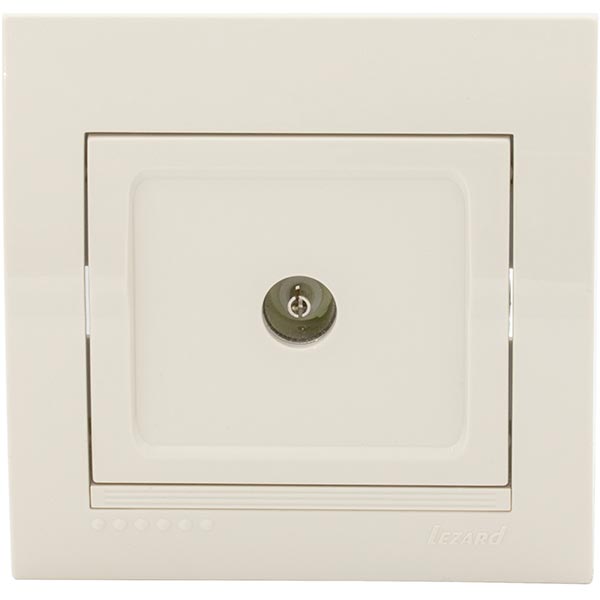 Розетка TV прохідна Lezard Deriy кремовий