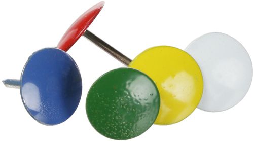 Кнопки канцелярські Centrum 80368 кольорові 100 шт. 