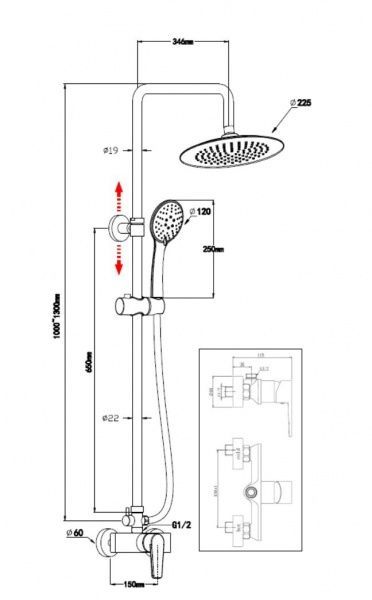 Душевая система Mixxen Ocean MXBZ0519