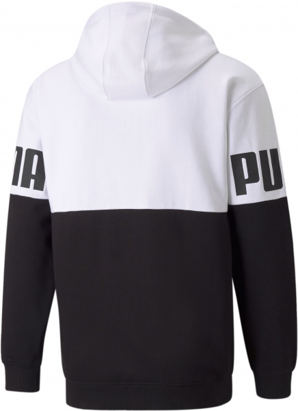 Джемпер Puma PUMA POWER FZ Hoodie 84610402 р. 2XL черно-белый