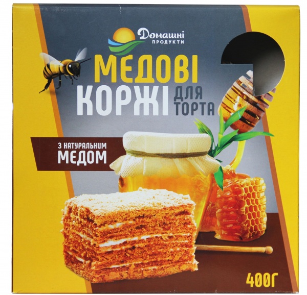Коржи вафельные ТМ Домашні продукти Медовые 400 г