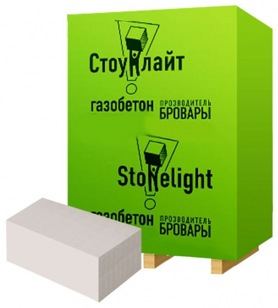 Газобетонный блок СТОУНЛАЙТ 600x200x300 мм D-500 гладкий В2,0 