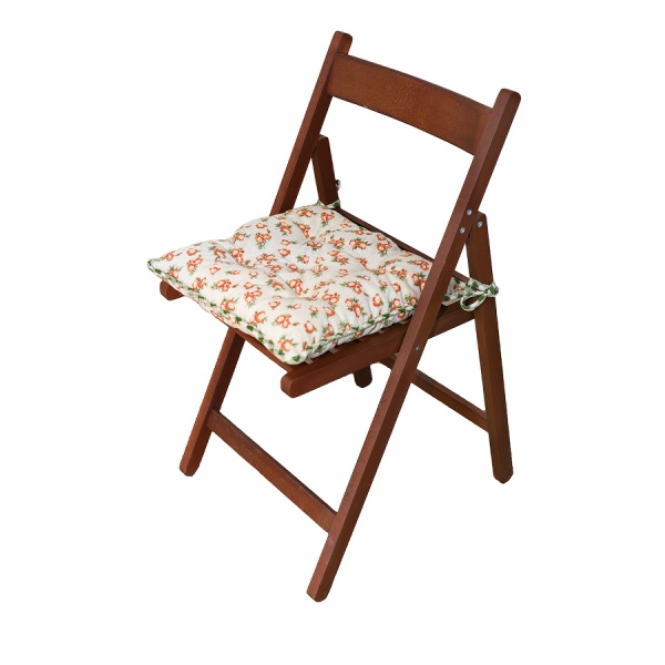 Подушка на стілець Lucy помаранчеві квіти La Nuit