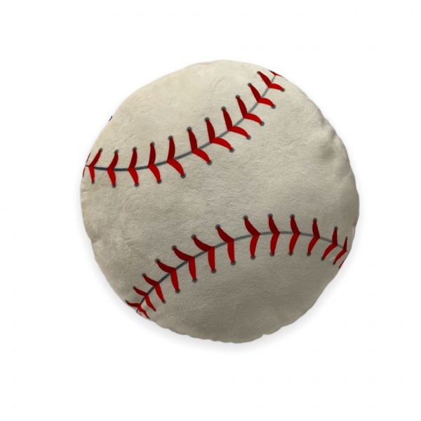 Подушка декоративная Мяч бейсбольный 35x35 см белый с красным Stip 