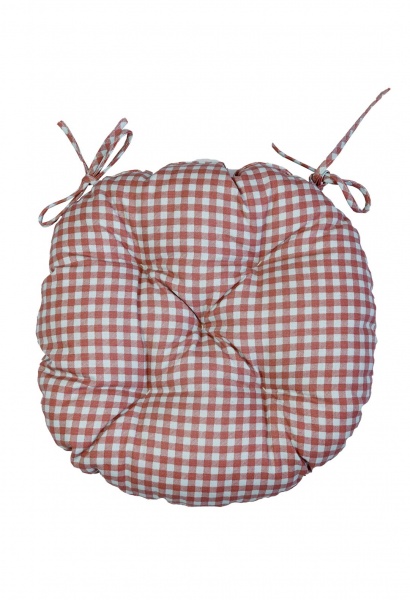 Подушка на стул Джульета d-40 клетка Прованс