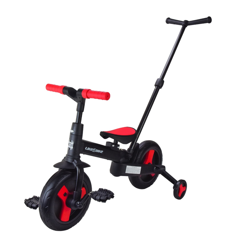 Велосипед детский трехколесный 3в1 красный с черным TB2401 RED