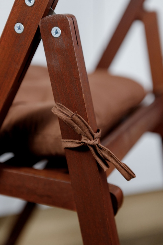 Подушка на стілець Фибра 40х40 коричнева Прованс