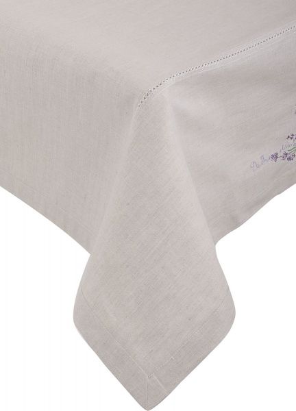 Скатертина «Лимон та лаванда» 659-16/00 140x240 см лляний Едельвіка 