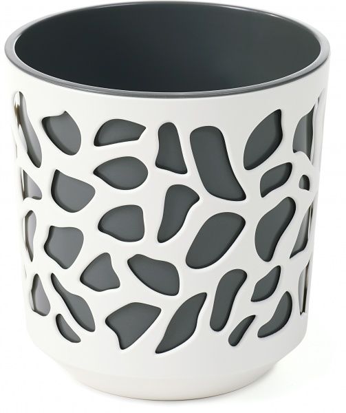 Горшок для цветов Lamela Дуэт 190 круглый 6,1л крем/антрацит 