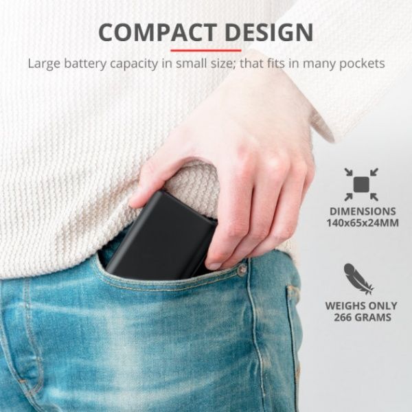 Внешний аккумулятор (Powerbank) Trust 20000 mAh black (23481) 