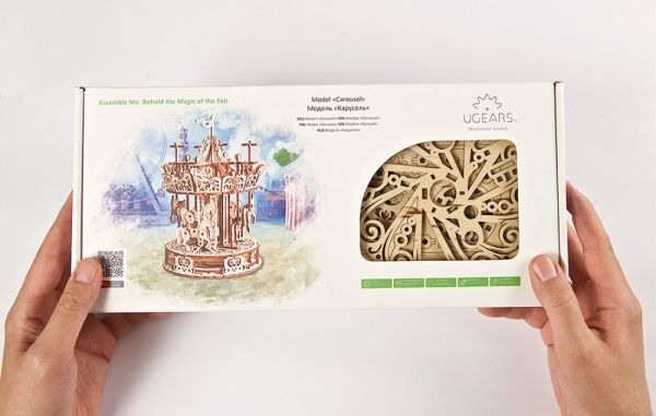 Деревянный 3D-конструктор UGEARS Карусель