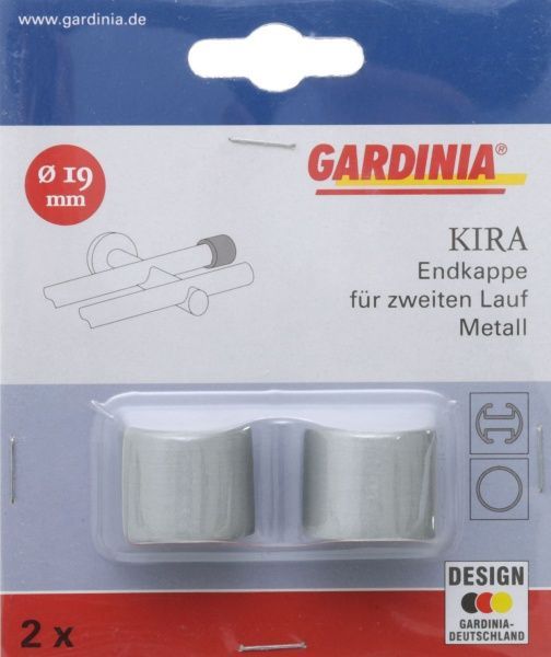 Наконечник Gardinia Kira Заглушка d19 мм срібний 2 шт. 