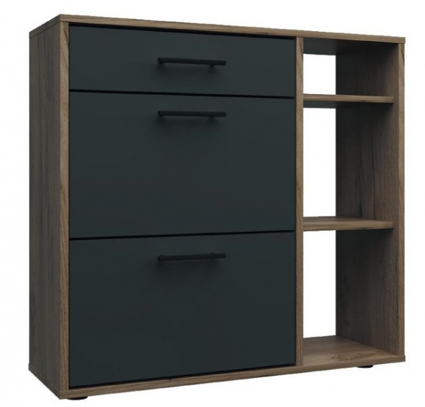 Тумба для взуття Visent Лоррі 900x300x1000 мм дуб крафт сірий 