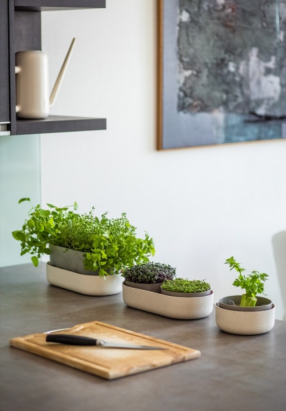 Вазон пластиковий Plastia з піддоном Tolita 29,5 см круглий 3,2 л сірий (1909783020R) 