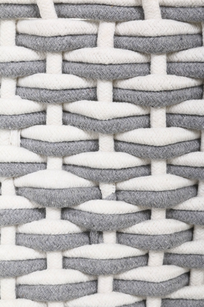 Кошик Enea з ручками біло-сірий круглий 30х40 см