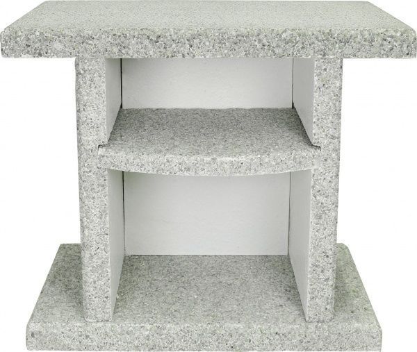 Стол Elmas Мармур приставной 52x100 см серый 