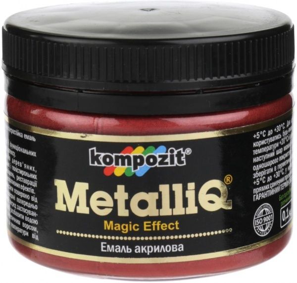 Емаль акрилова MetalliQ Kompozit червоне вино 0,086 л
