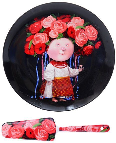 Блюдо для торта Україночка 26 см 924-501 Gapchinska 