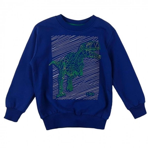 Толстовка для мальчика с драконом 8154 р.98 синий 