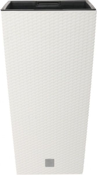 Горшок пластиковый Prosperplast Rato square 2 в 1 квадратный 91,5л белый (77952-449) 