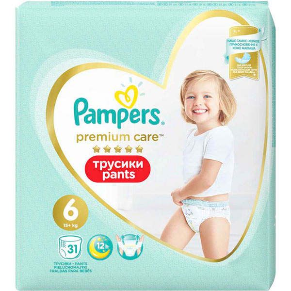 Подгузники-трусики Pampers Premium Care Pants Extra Large 6 15+ кг 31 шт.