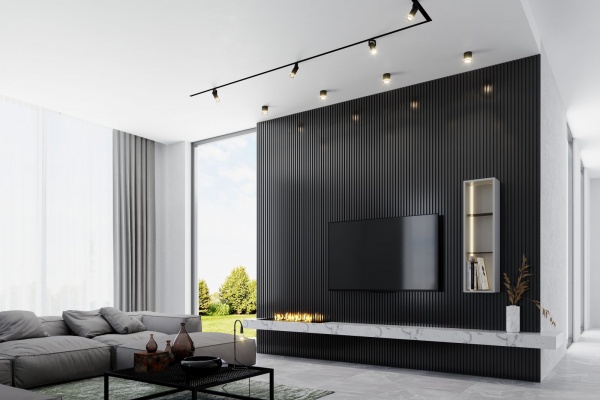 Вагонка ДВП (МДФ) Супер Профиль МДФ черный 2800х104х12 мм