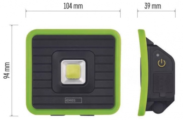 Фонарь прожекторный Emos P4539 LED 1000Lm Li-Ion черно-зеленый