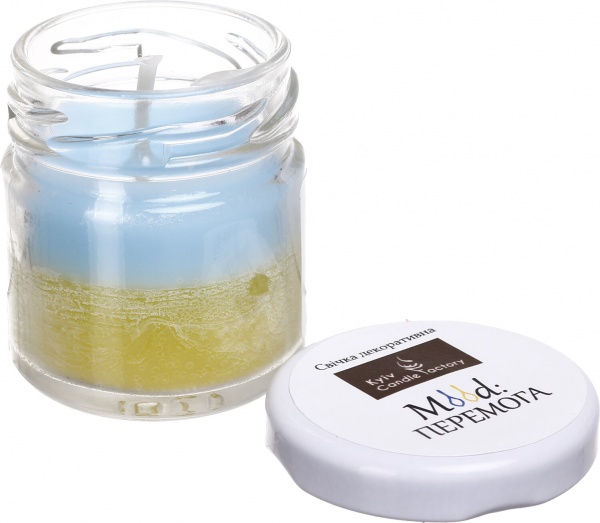 Свеча в стакане Kyiv Candle Factory Патриотическая 5х4,3 см 42 мл У8642 