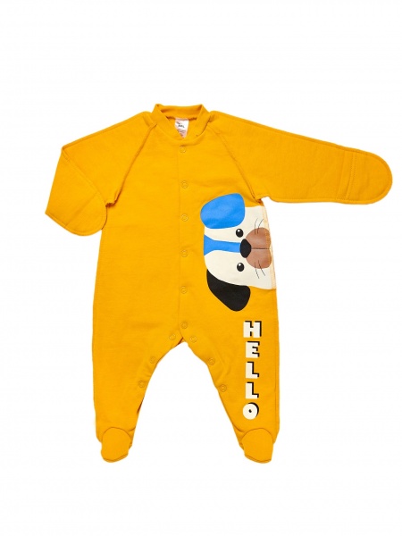 Комбинезон детский для мальчика Smil 108663 р.56 горчичный 108663 