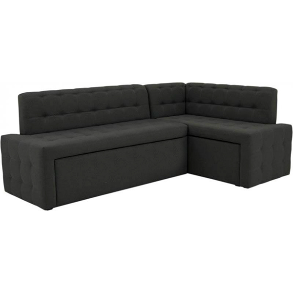 Уголок кухонный Кедр Карат раскладной Г серый