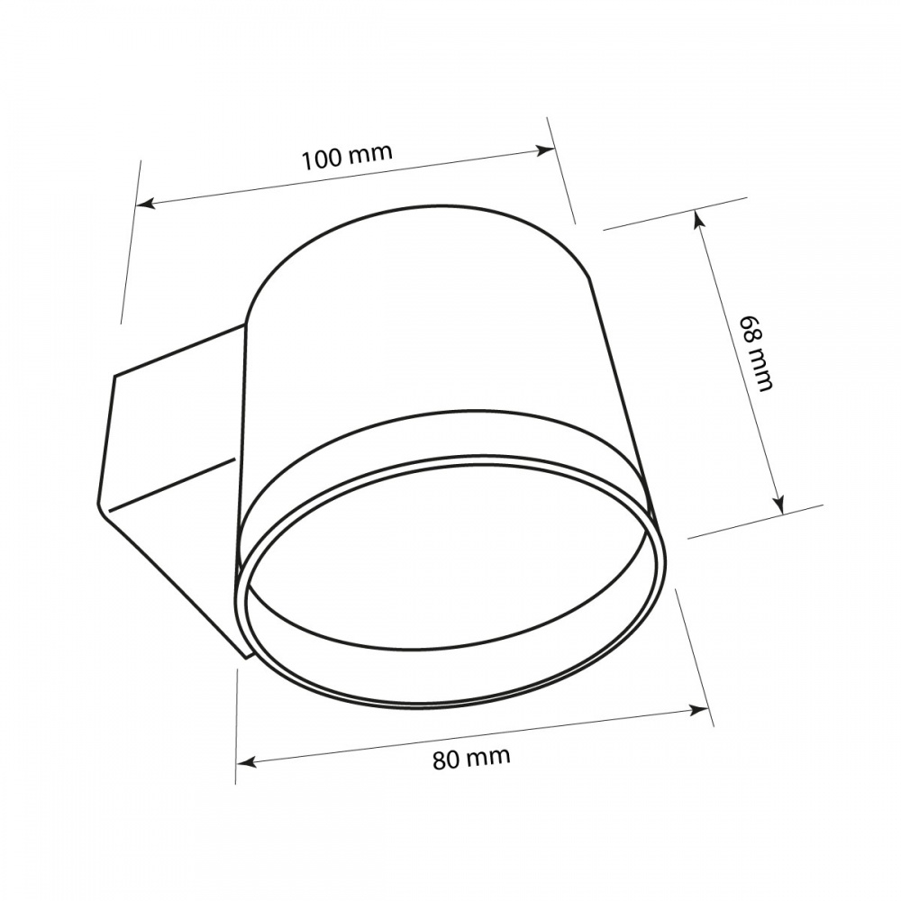 Світильник настінний Sakura 6780 1xGX53 /чорний