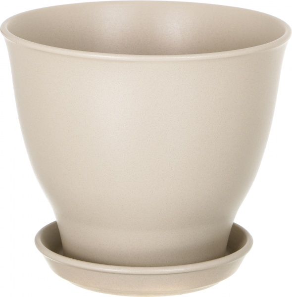 Горщик керамічний Оріана-Запоріжкераміка Віктор крихта круглий 4л бежевий (107-0-144) 