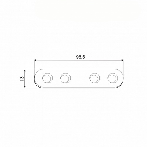 Пластина перфорированная узкая Domax FLW 60 96,5х13х2 мм